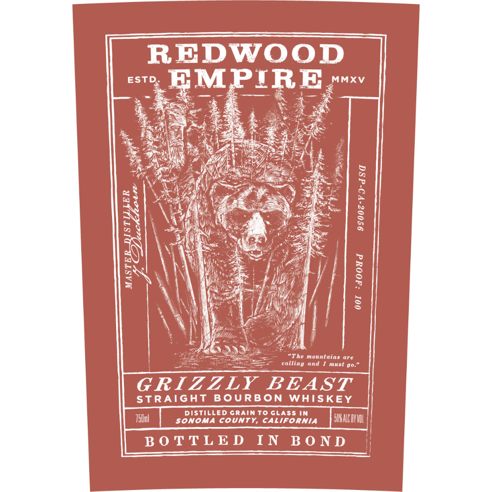 Redwood Empire Grizzly Beast Bourbon Whiskey