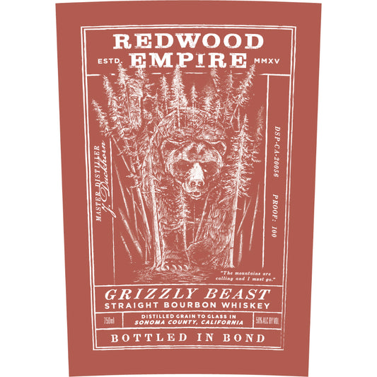 Redwood Empire Grizzly Beast Bourbon Whiskey